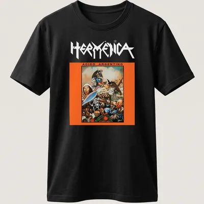 Vibrant graphic t-shirt featuring Argentinian cultural illustration with the text ACIDO ARGENTINO — printed on a unisex t-shirt