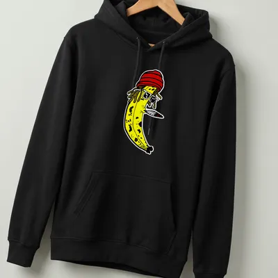 Cartoon banana with dreadlocks and sunglasses above 'Fortunate Youth' text. — printed on a unisex hoodie