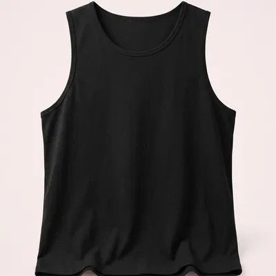 Simple white silhouette of a Dodo bird on a — printed on a tank top