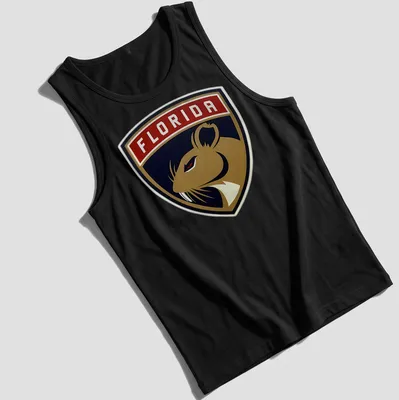 Florida Panthers logo T-shirt featuring bold colors and emblematic design — printed on a tank top