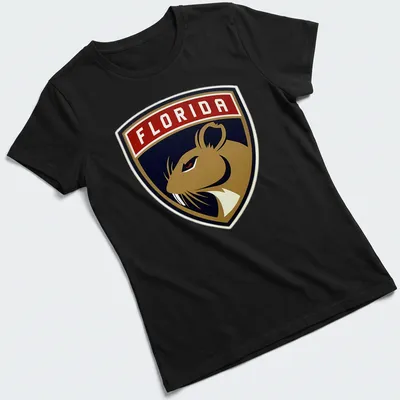 Florida Panthers logo T-shirt featuring bold colors and emblematic design — printed on a women's shirt