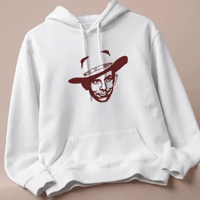 Retro vintage T-shirt featuring Hank Williams in brown and white — printed on a unisex hoodie