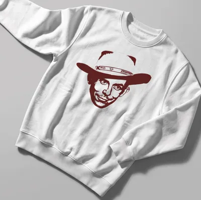 Retro vintage T-shirt featuring Hank Williams in brown and white — printed on a unisex sweatshirt
