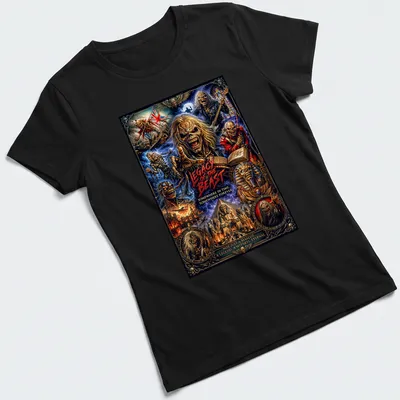 Heavy Metal Eddie Warrior t-shirt featuring bold fantasy illustration and detailed text — printed on a women's shirt