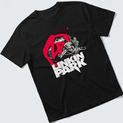 Grunge-style T-shirt featuring Linkin Park logo and a fierce monster graphic