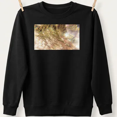Prism-style graphic of Firebird feathers in gold, pink, and white — printed on a unisex sweatshirt