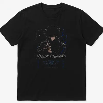 Anime art of Megumi Fushiguro with bold text from Jujutsu Kaisen Season 3