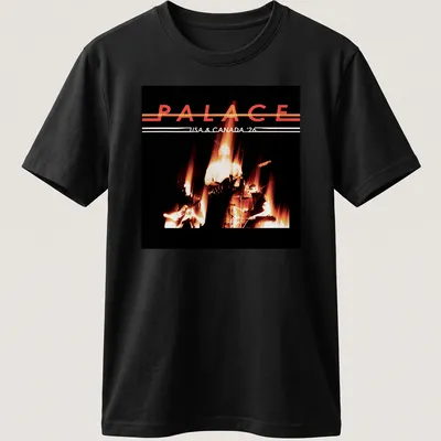Retro T-shirt featuring Palace USA & Canada tour 2026 text in bold style