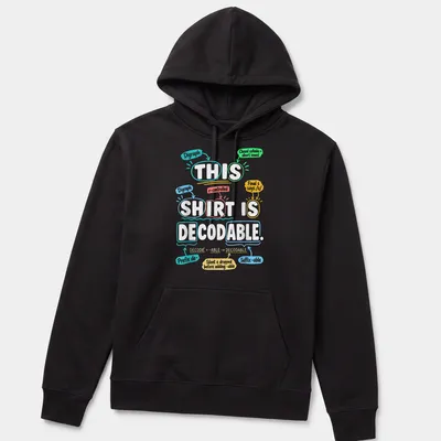 Decodable shirt for teachers, featuring colorful text promoting literacy — printed on a unisex hoodie