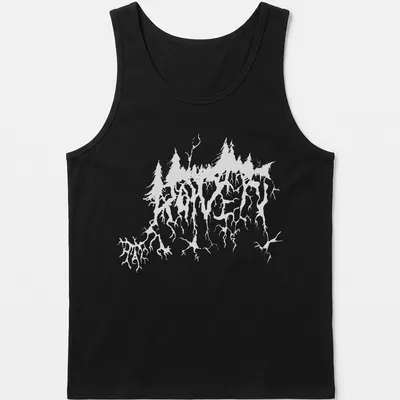Bold typography shirt with the text 'Shape Of Despair' conveying existential humor. — printed on a tank top