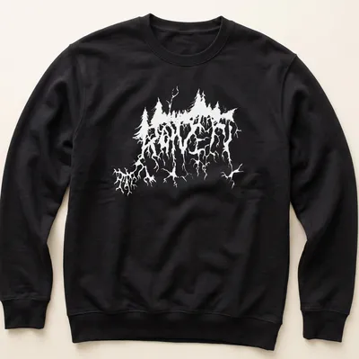 Bold typography shirt with the text 'Shape Of Despair' conveying existential humor. — printed on a unisex sweatshirt