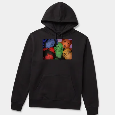 Colorful doodle characters exploring space with playful designs — printed on a unisex hoodie
