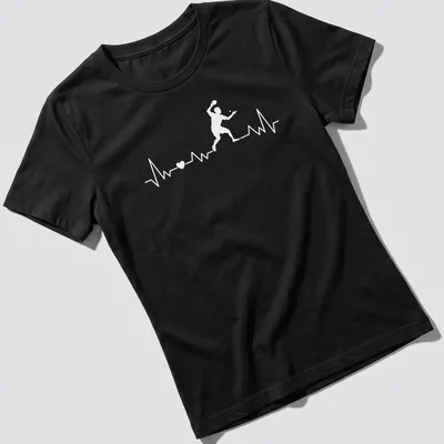 Minimalist T-shirt featuring Ping Pong heartbeat design with a player graphic — printed on a women's shirt